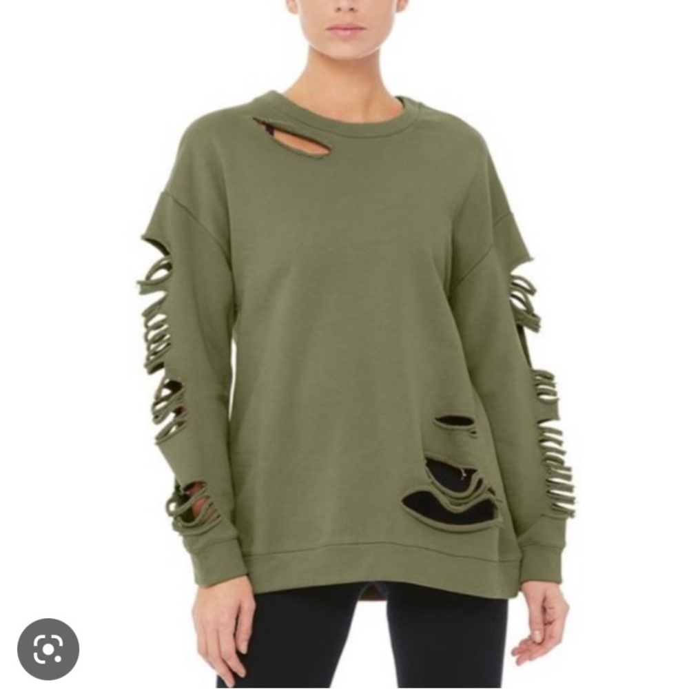 ALO distressed sweatshirt. Size small.